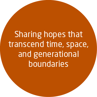 Sharing hopes that transcend time, space, and generational boundaries