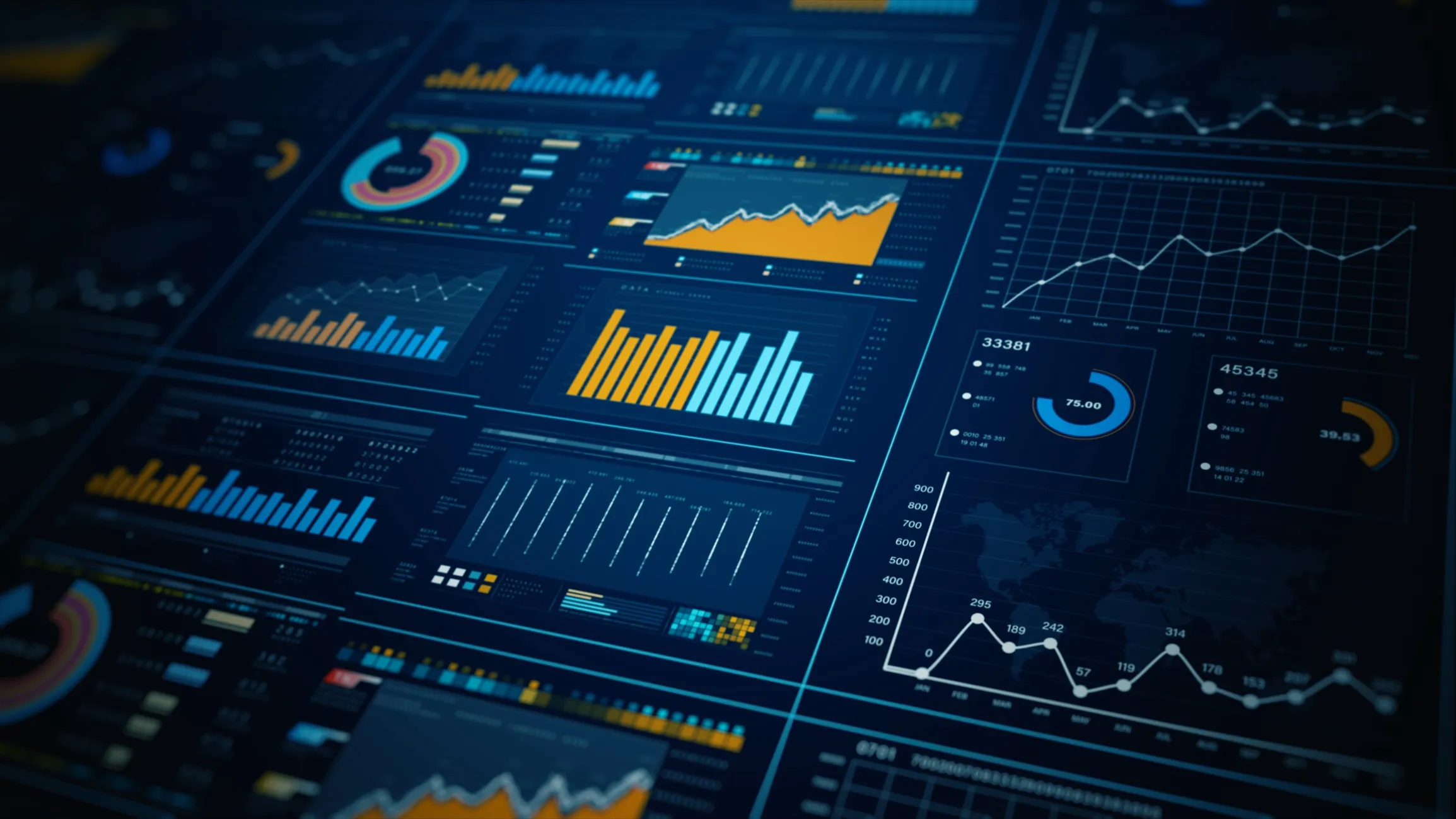Dashboard showing intelligent automation and data analytics for public safety